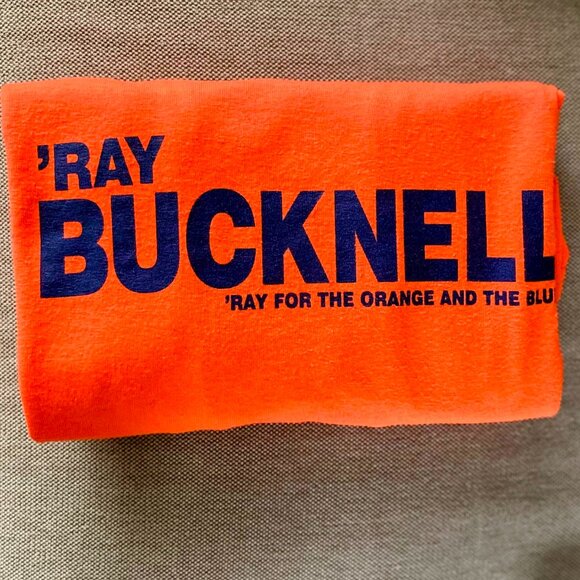 Vintage 'Ray Bucknell Orange T Shirt Gildan Medium Unisex - Picture 5 of 6